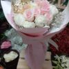 Ramo Princesa, rosas blancas y rosadas, Floristería Tropicana.
